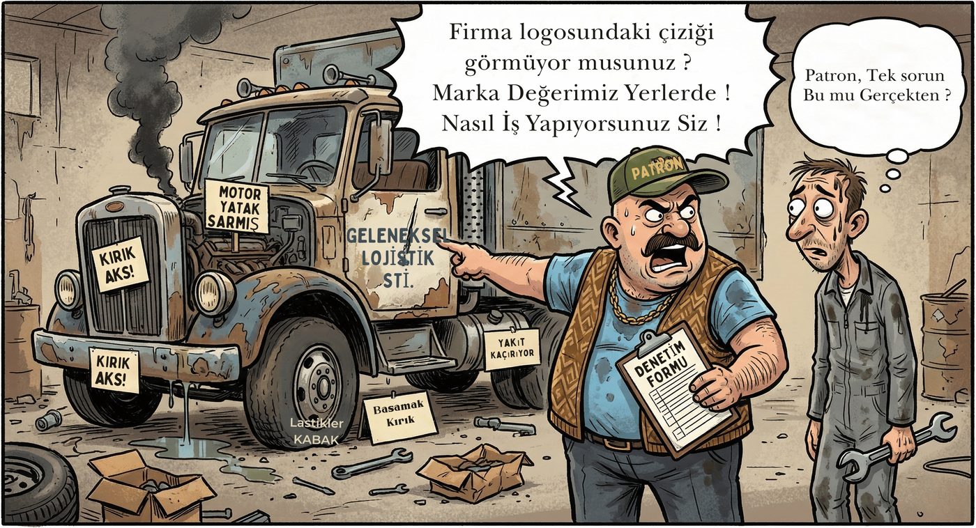 Lojistik ve Denetim Karikatürü